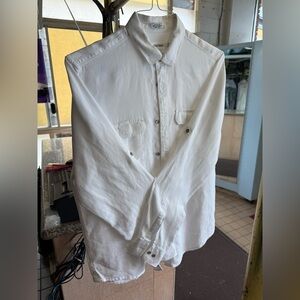 Calvin Klein White Casual Button Down Shirt